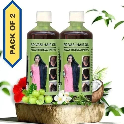 🔥LAST DAY Sale🔥Adivasi Herbal Hair Oil (BUY 1 GET 1 FREE) (4.9/5 ⭐⭐⭐⭐⭐ 50000+ BUY)