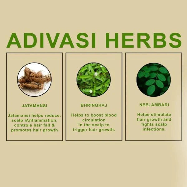 🔥LAST DAY Sale🔥Adivasi Herbal Hair Oil (BUY 1 GET 1 FREE) (4.9/5 ⭐⭐⭐⭐⭐ 50000+ BUY)